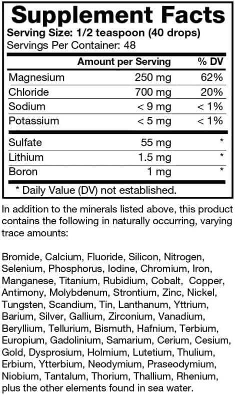 Liquid Ionic Trace Minerals - Concentrated Full-Spectrum Minerals - Naturally Low Sodium - Superior Absorption &amp Bioavailability - 4 Fl Oz.