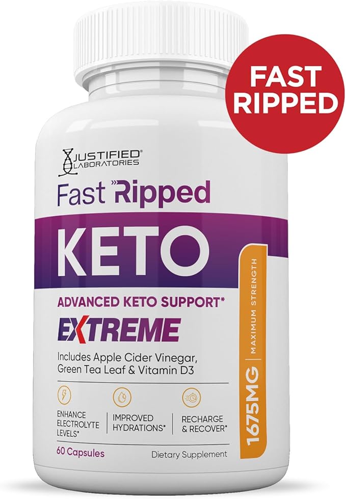 (5 Pack) Fast Ripped Keto ACV Extreme Pills 1675MG Keto Support Blend Capsule Alternative to Keto ACV Gummies Formulated Apple Cider Vinegar Extra Virgin Olive Oil Powder Green Tea Leaf 300 Capsules