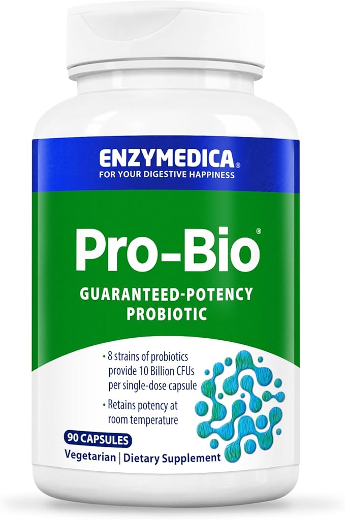 Enzymedica Pro-Bio Shelf Stable Stomach-Acid Resistant Probiotic for Healthy Digestion 10 Billion CFU 90 Count