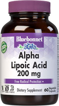Bluebonnet Alpha Lipoic Acid 200mg - Powerful Antioxidant Nerve Support Supplement - For Women &amp Men Daily - Non-GMO Vegan Kosher - Gluten-Free Soy-Free Dairy-Free - 60 Vegetable Capsules