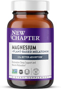 New Chapter Magnesium + Plant-Based Melatonin Supplement with 2.5X Better Absorption Magnesium Glycinate &amp Non-GMO Melatonin 1 mg from Tomato – Sleep Aid &amp Muscle Relaxation* - 60 Tablets