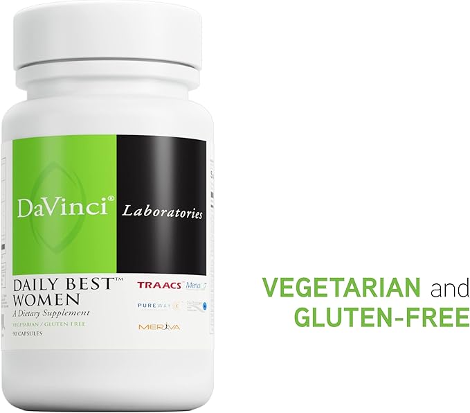 DAVINCI Labs - Daily Best Women - A Dietary Supplement with Vitamin B6 Vitamin B12 Vitamin C Vitamin K2 and More - Vegetarian Gluten-Free - 90 Capsules