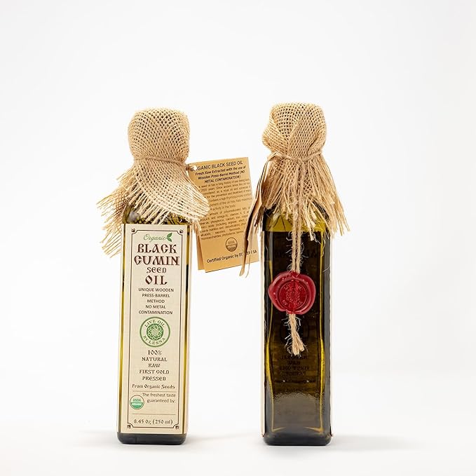 Certified Organic Black seed (Cumin) Oil. Fresh Raw Cold-Pressed Oil by Live Oil by Lesna. 8.45 Oz