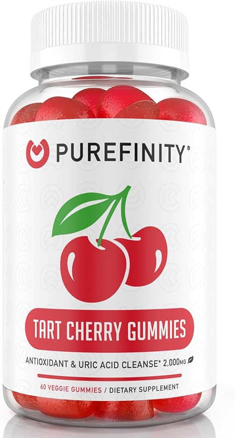 PUREFINITY Uric Acid Flush &amp Cleanse Capsules + Tart Cherry Gummies