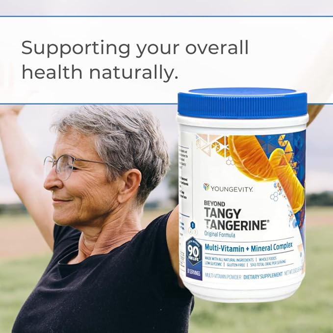 Youngevity Beyond Tangy Tangerine - Original Formula | Multi-Vitamin &amp Mineral Complex | Made with Natural &amp Whole Foods | 5745 ORAC | 3 Pack