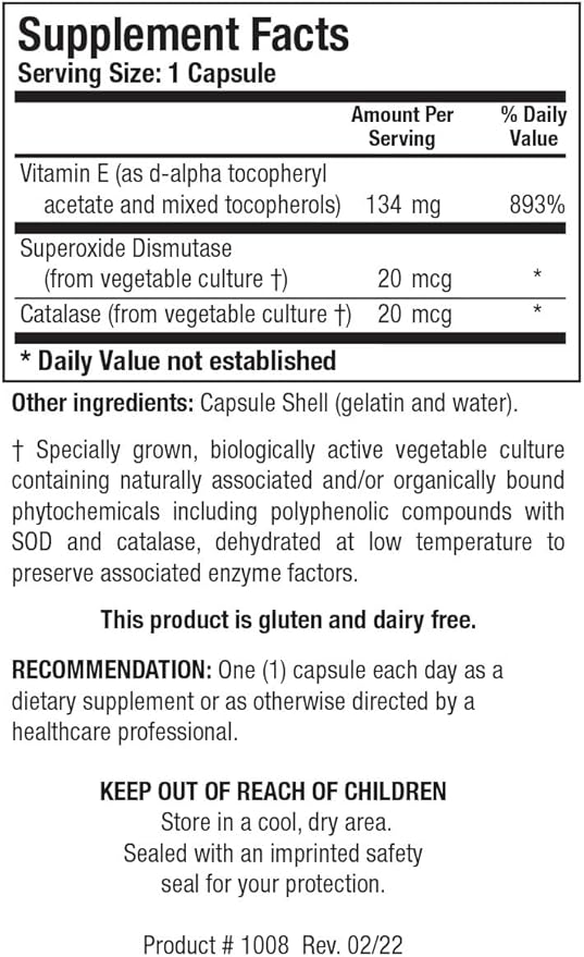Biotics Research E Mulsion 2 Emulsified Enhanced Absorption Vitamin E Mixed Tocopherols Antioxidant Cardiovascular Health Immune Support 90 Capsules