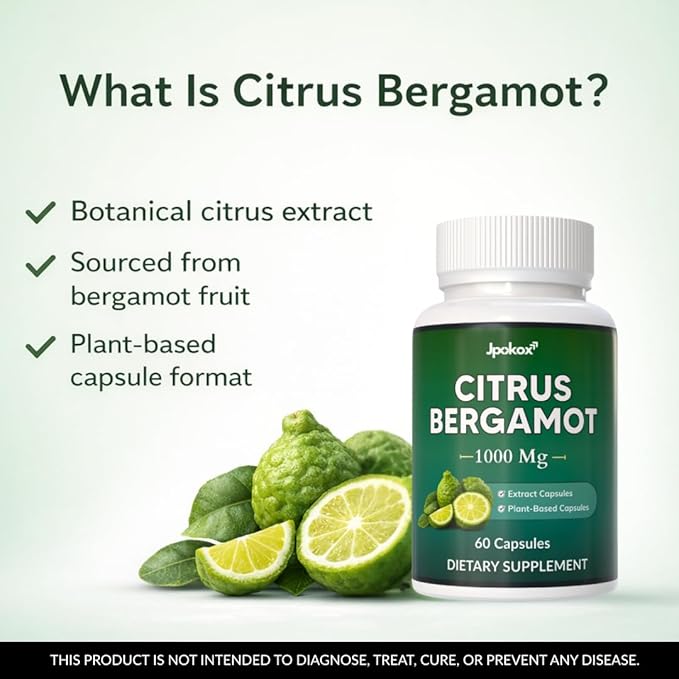 Citrus Bergamot | Citrus Bergamot 1000mg | 1000mg Per Serving | Supplement for Men &amp Women | (Pack 5)