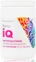 Youngevity Renu iQ™ - Brain Boost Anti-Aging Resveratrol Supplement with Grape Skin Bacopa Monnieri Rhodiola Root Polygonum Cuspidatum Root - Natural Energy - (312g)