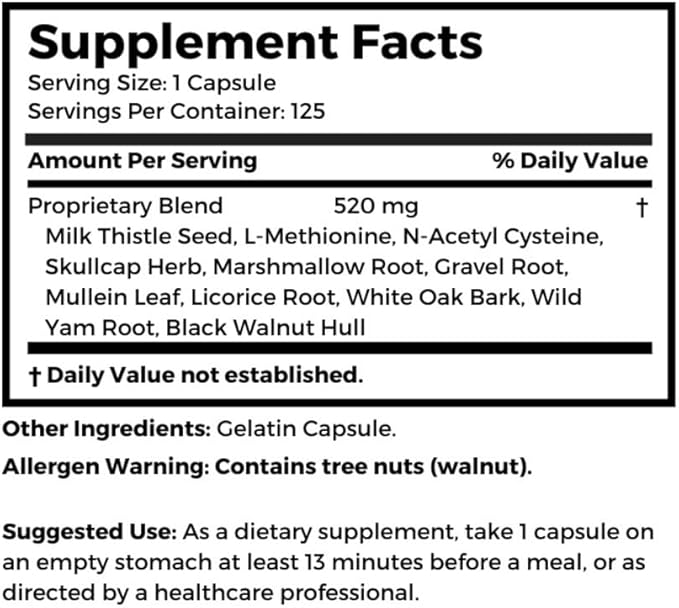 Dr. Clark Quick Liver &amp Gallbladder Cleanse – 520mg Natural Detox for Liver &amp Gallbladder Health