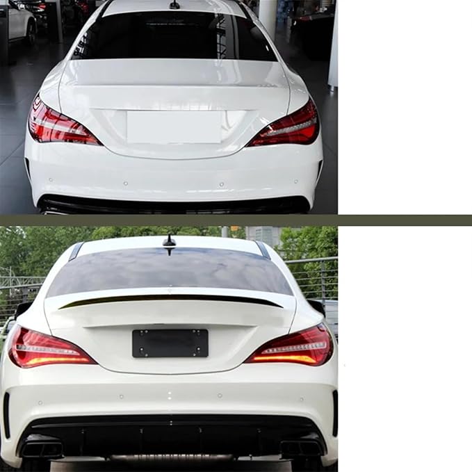 Car Trunk Wing Spoiler Rear Spoilerg Rear Trunk Spoiler Wing Compatible for Benz CLA Class C117 CLA200 CLA260 CLA45(Bright Black)
