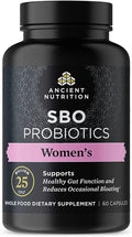 Ancient Nutrition Probiotics for Women SBO Probiotics Women's 60ct Digestive and Immune Support Bloating Relief for Women Gluten Free Superfoods Blend 25 Billion CFUs*