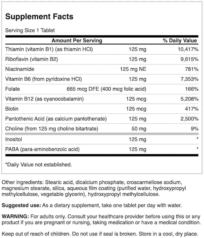 Swanson Vitamin B-125 Complex 100 Tabs