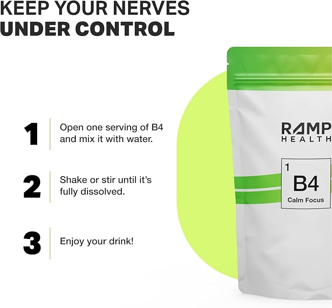 B4 - Supplement - Available in 6 Flavors - L-Theanine Lemon Balm Extract and More - 10 Count (10 Packets Citrus Smooth)