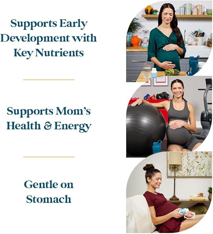 Pattern Wellness Prenatal Complex for Women – Prenatal Vitamin with DHA Folate Iron Probiotics &amp Biotin – Support from Preconception to Postpartum - 90 Capsules