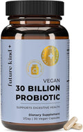 Future Kind Vegan Probiotics for Women and Men - 30 Billion CFUs Probiotics for Digestive Support (30 Adult Probiotic Capsules) No GMOs Daily Probiotic Supplements from 42 Fruits &amp Vegetables