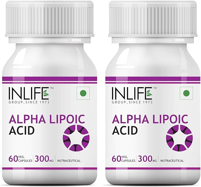 Viva Alpha Lipoic Acid ALA Universal Antioxidant Supplement 300 mg - 60 Vegetarian Capsules (Pack of 2 120)
