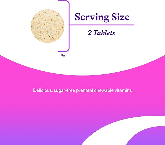 Seeking Health Prenatal Essentials Chewable - Prenatal Support Supplement with Riboflavin - Formula Supports Immune Health &amp Methylation - B12 Supplement to Support Genetic Development - 60 Tablet
