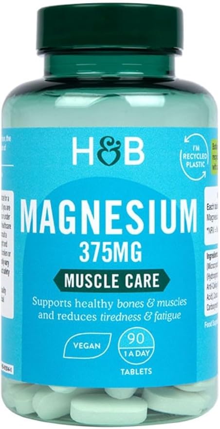 Holland and Barrett Magnesium 375mg Muscle Care Tablets 90 Tablets Vegan