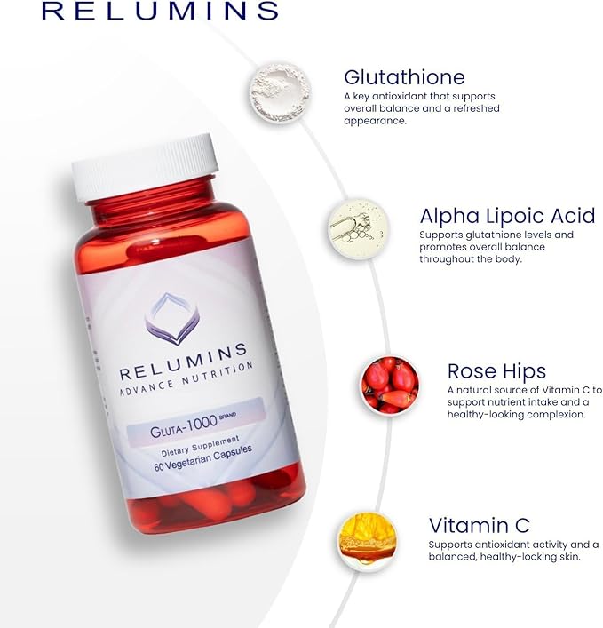 Relumins Premium Gift Glow Set – Collagen Blueberry Glutathione 1000mg &amp Vitamin C with Rose Hips – 3-in-1 Beauty &amp Wellness Kit for Daily Hydration Skin Vitality and Overall Support