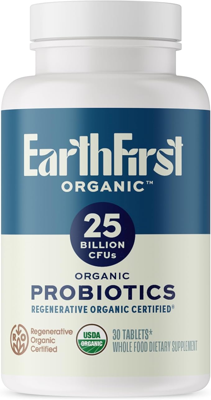 Probiotic 25B CFU – Regenerative Organic Certified Daily Probiotic for Gut Immune &amp Emotional Health – Supports Digestion Bloating Relief &amp Gut Balance – 30 Tablets