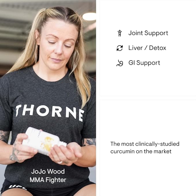 THORNE - Curcumin Phytosome Sustained Release (120 Capsules) &amp Memoractiv (60 Capsules) Bundle - Supports Joint Health Muscle Health &amp Healthy Aging - Dairy Free Soy Free Gluten Free