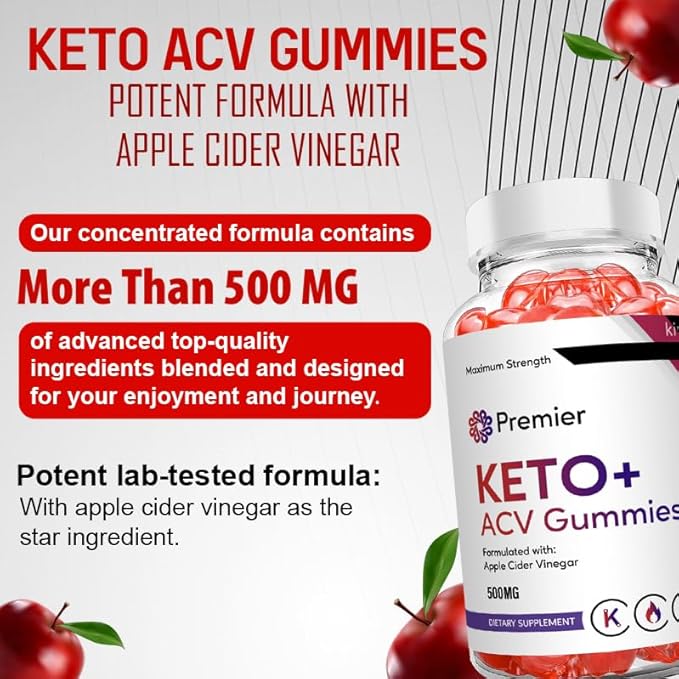 Premier Keto Gummies - Premier Keto + ACV Gummies (2 Pack 120 Gummies)