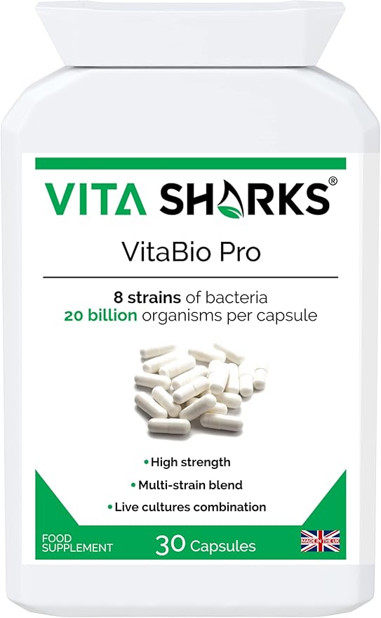 VitaBio Pro Multi Strain PROBIOTIC Supplement 20 Billion Good Bacteria PER Capsule | VITA SHARKS UK Supplement Manufacturer