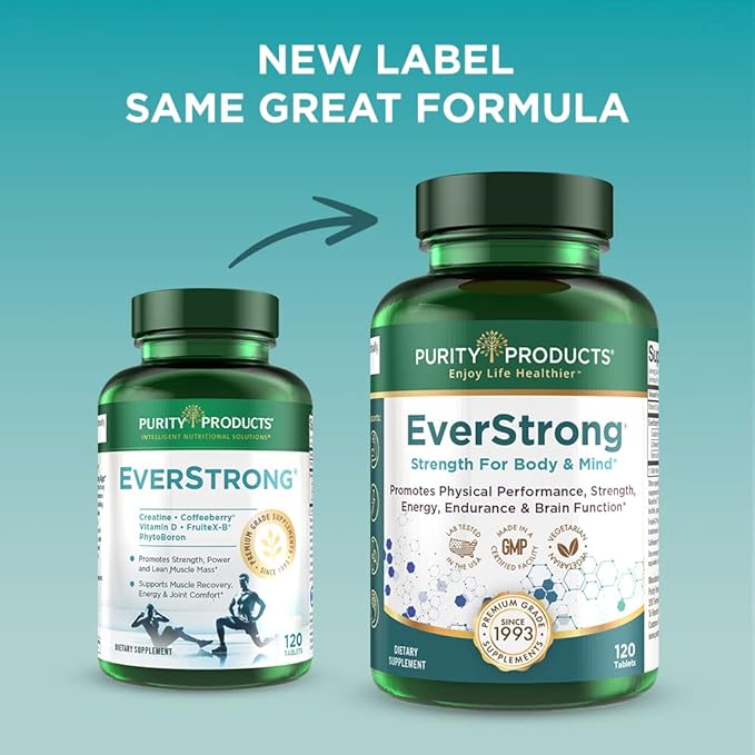 Purity Products Bundle - Flexuron Joint Formula + EverStrong Tablets - Flexuron - Krill Oil Hyaluronic Acid + Astaxanthin - EverStrong- Muscle Matrix Blend w/Creatine Coffee Fruit Extract + More