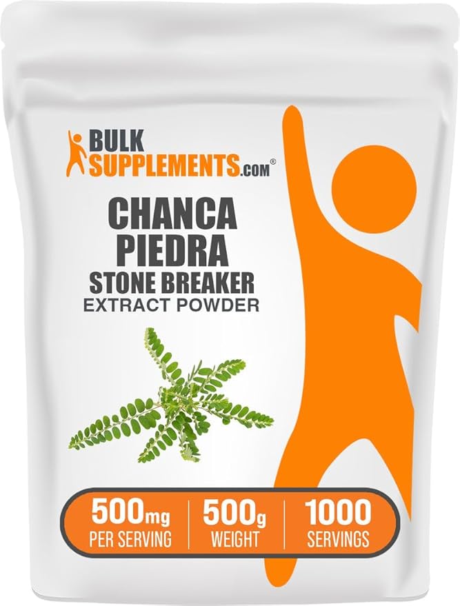 BulkSupplements.com Chanca Piedra Extract Powder - Chanca Piedra Stone Breaker Kidney Support Supplement - Vegan &amp Gluten Free 500mg per Serving 500g (1.1 lbs) (Pack of 1)