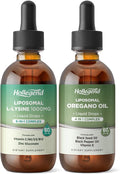 Liposomal L Lysine &amp Oregano Oil Liquid Drops Immune Support &amp Overall Health
