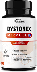 Real Science Dystonex - Dystonia Support Supplement for Tremors Muscle Contractions &amp Spasms – Muscle Relaxer Pills with Vinitrox &amp GABA for Nerve Support &amp Blood Circulation – Made in US