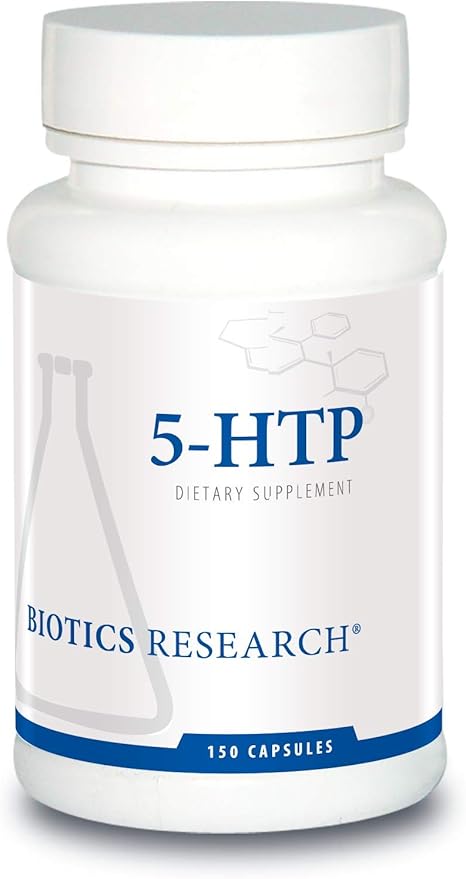 Biotics Research 5HTP 50mg 5HTP Brain Health Promotes Calm Relaxed Mood Overall Sense of Well Being Serotonin Production 150 Capsules