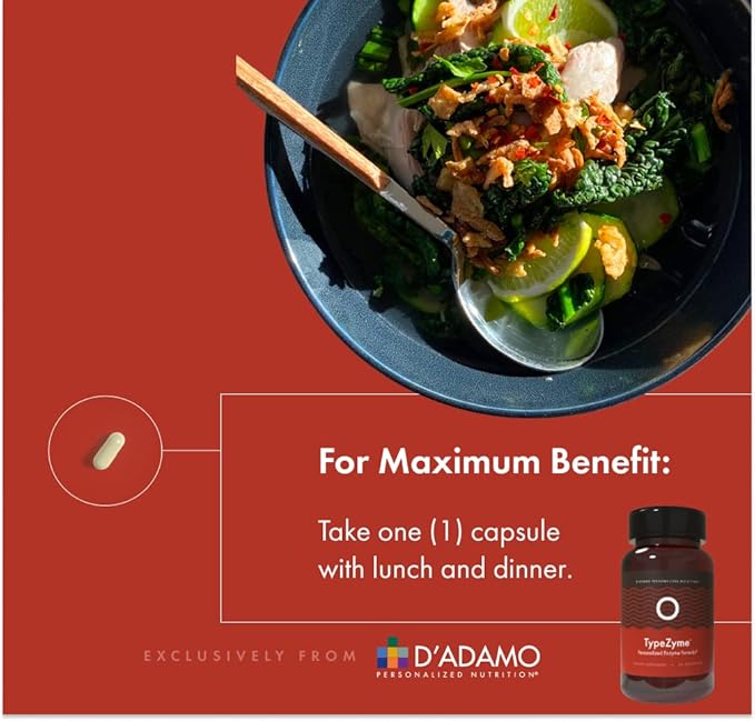 D'Adamo Personalized Nutrition TypeZyme - Digestive Enzyme (Blood Type O)
