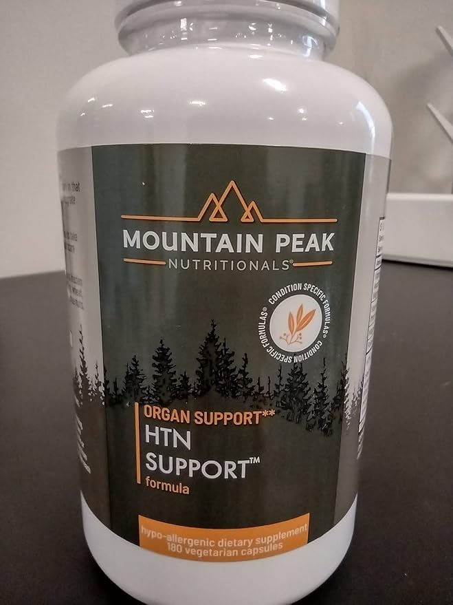 Mountain Peak Nutritionals HTN Blood Pressure Support Supplement for Heart &amp Circulation Health - Advanced Cardiovascular Formula with Rauwolfia Hawthorn Berry &amp Magnesium (180 Vegetarian Ca