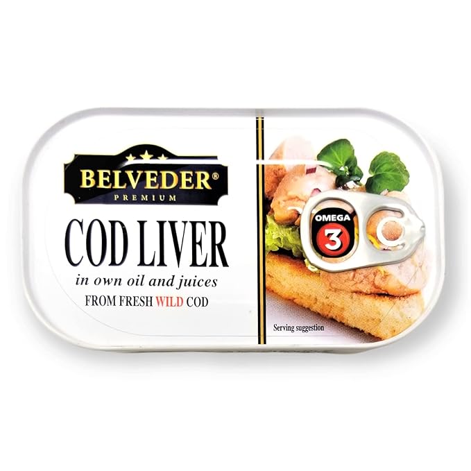 Belveder Wild Cod Liver 120g Can From Iceland (6 - PACK)