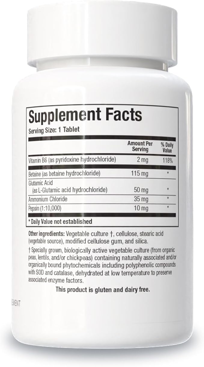 Biotics Research HCl Plus™ Supplies Betaine Hydrochloride Pepsin Glutamic Acid and More Supports Healthy Digestion 90 Tabs