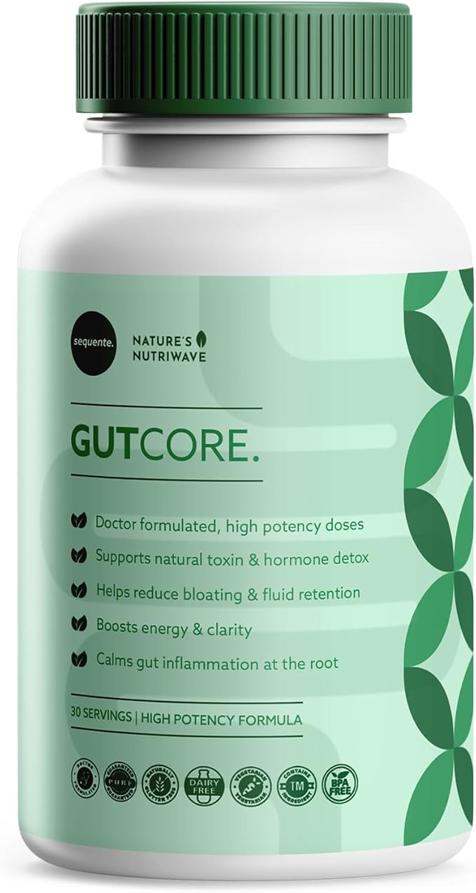 Sequente GutCore – Daily Probiotic &amp Botanical Gummy with Bacillus Coagulans Chicory Root Ginger Lion’s Mane &amp Herbal Blend – Non-GMO Stimulant-Free Formula –30 Gummies 1 Month Supply