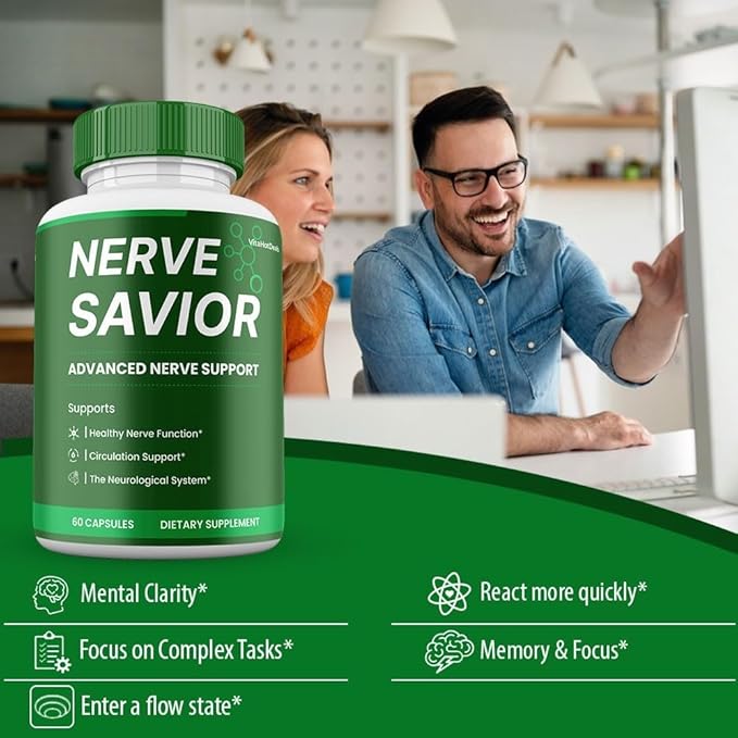Nerve Savior Capsules Max Strength NerveSavior for Nerve Health (3 Pack)
