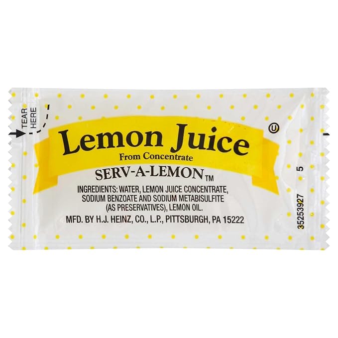 Lemon Juice Packets 4 Gram -- 200 per case