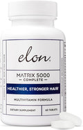 Elon Matrix 5000 Complete Multivitamin — Skin Hair and Nail Growth Vitamins — Healthy Hair Growth Vitamins for Women &amp Men — 5000Mcg Biotin Supplement (60 Day Supply)