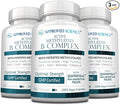 Approved Science Methylated B Complex – Full Bioactive Vitamin B Complex - Folate (5-MTHF) Methylated Vitamin B12 P5P – Methylation Support – Choline Betaine - 60 Capsules - Pack of 3
