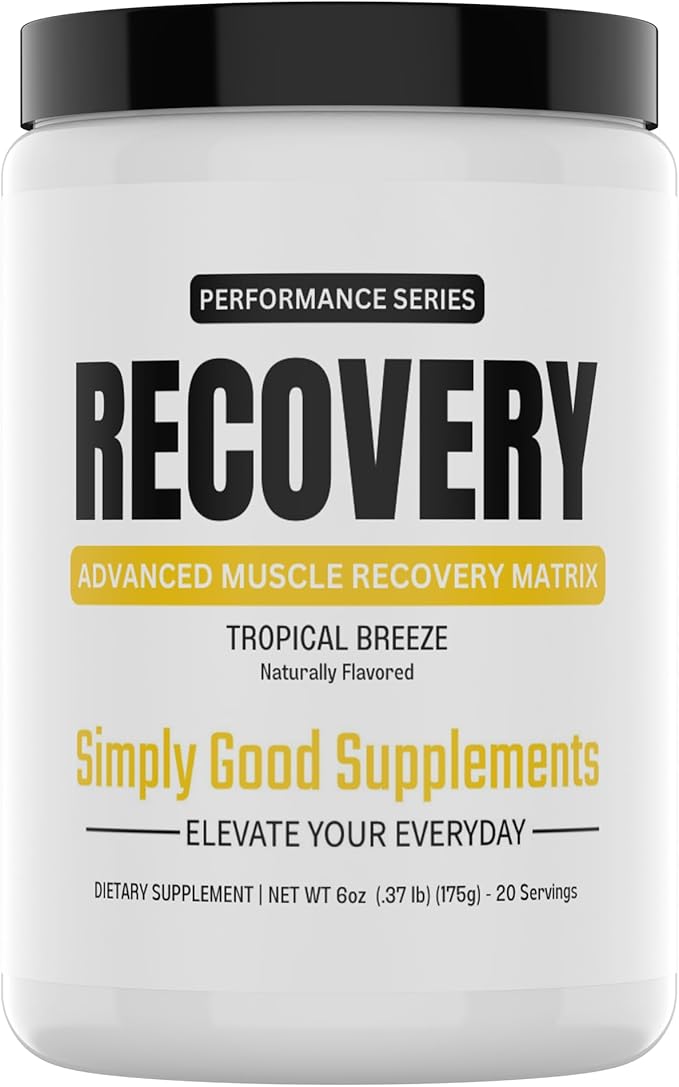 Recovery Post-Workout Powder – Muscle Recovery &amp Protein Synthesis Support – Clean Formula with BCAAs – 20 Servings