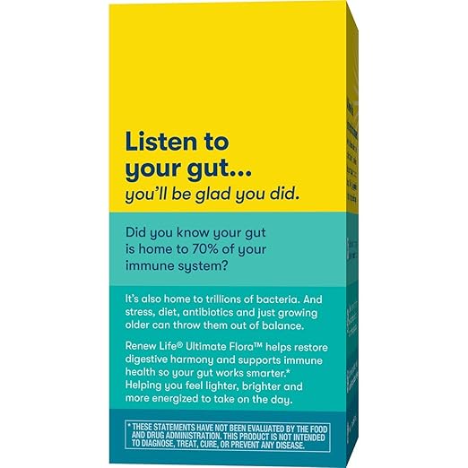 Renew Life Adult Probiotic - Ultimate Flora Probiotic Extra Care Probiotic Supplement - 200 billion - 7 Day Program 7 Packets (Packaging May Vary)