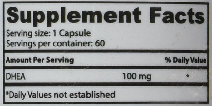 Superior Labs – Extra Strength Natural DHEA – Non-GMO 100 mg Dose 60 Vegetable Capsules – Promotes Healthy Aging in Men &amp Women – Helps Restores Youthful Energy Levels