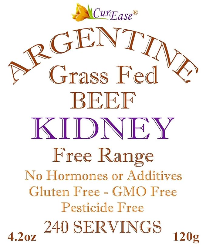 Argentine Beef Kidney Powder Grass Fed &amp Finished 4.2 Ounces 240 Servings