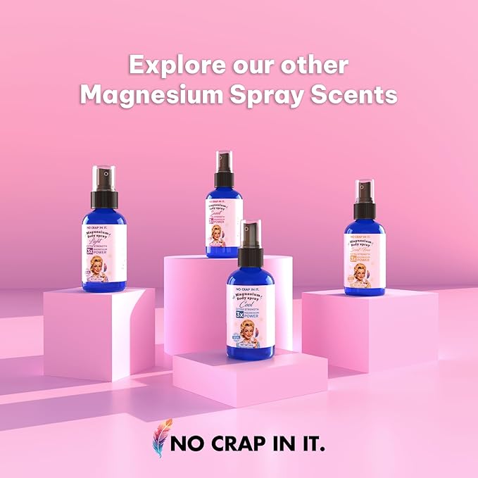 No Crap In It Intense Relief Magnesium Spray Triple Power – Magnesium Chloride Witch Hazel Spray with Lavender Essential Oil for Relaxation Recovery &amp Daily Wellness – 4 oz (Scent Free)