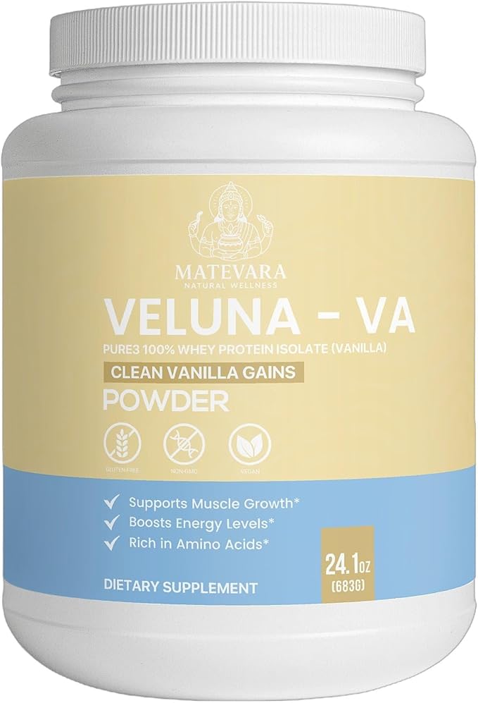 Veluna VA Pure3 Whey Protein Isolate Powder |24.1oz (683g)