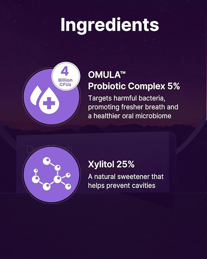 K-Nutra Dentifresh Grape Xylitol Tablets 30 Count + Yummy Tummy Kids Probiotics 30 Sticks Bundle with 4 Billion CFU Oral Care and 30 Billion CFU Digestive Support