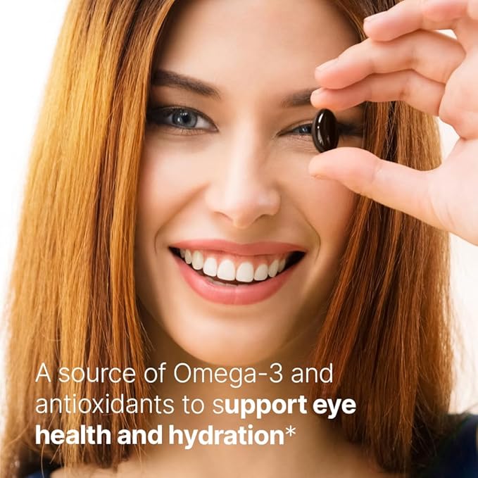 Eye Health Support Supplement – Daily Vision Care with Lutein &amp Omega-3 30 Softgels FEBICO