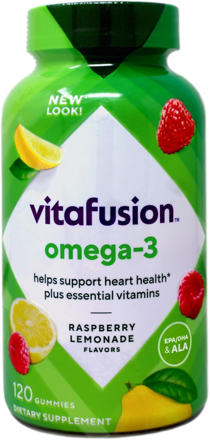 Vitafusion snuKhr Omega 3 Gummies 120 Count (Pack of 2)